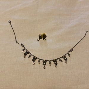 Funky necklace and earrings